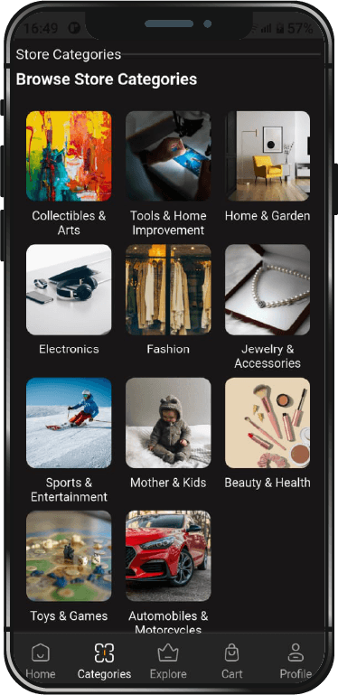 Fastriom customer mobile app interface